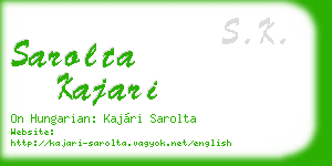 sarolta kajari business card